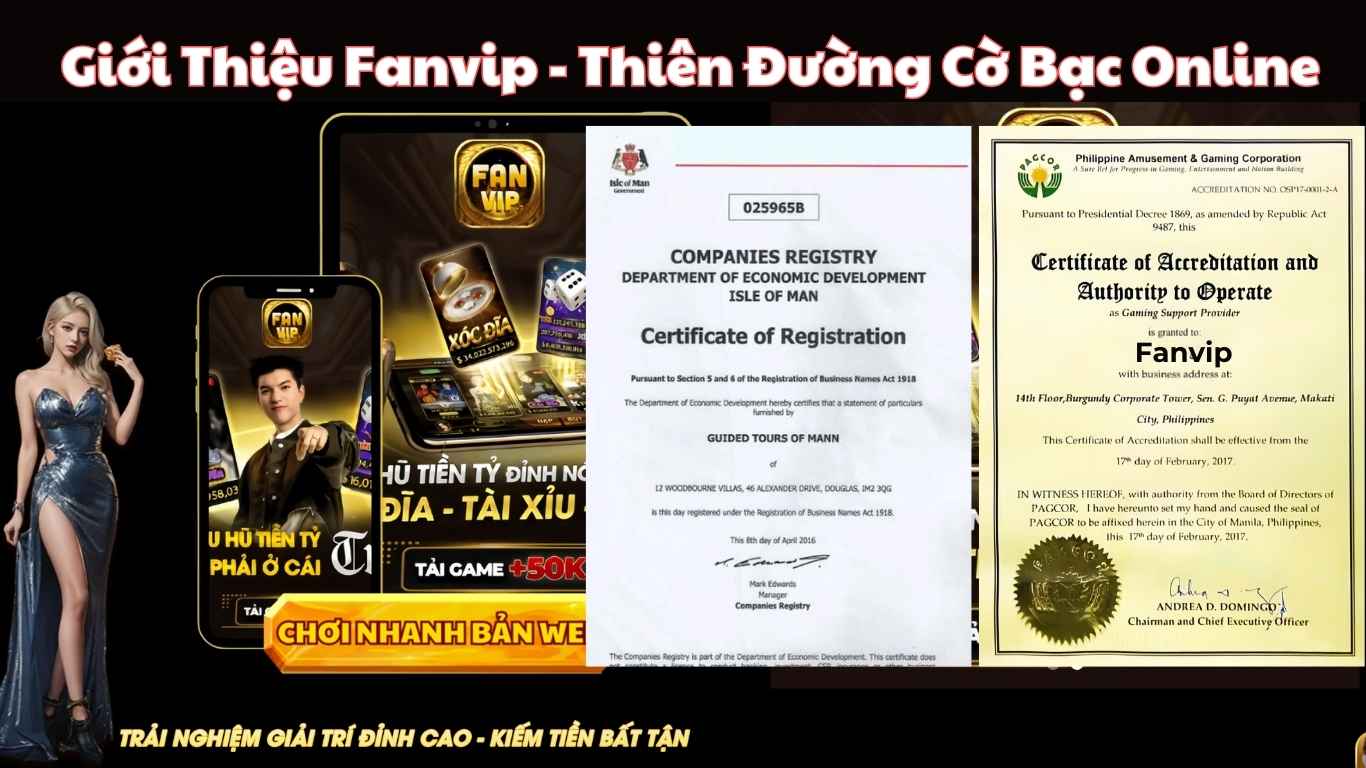 Giới thiệu Fanvip - Nguồn gốc và chứng nhận hợp pháp Giới thiệu Fanvip - Nguồn gốc và chứng nhận hợp pháp